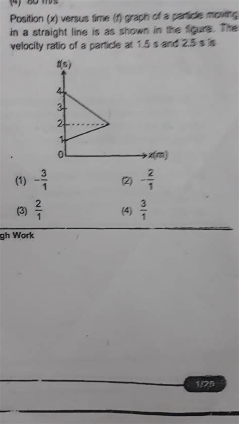 position (X) VERSUS TIME (T) graph of a particle moving in a straight ...