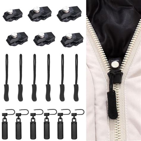 HASTHIP® 12Pcs Zipper Puller Zipper Repair Kits, Instant Zip Puller ...