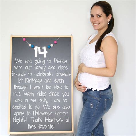 Pregnancy Week By Week Pictures Chalkboard