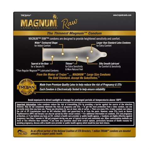 Trojan Magnum Raw Lubricated Condoms - Shop Condoms & contraception at ...