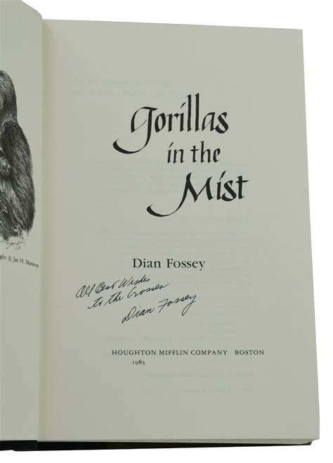 Gorillas in the Mist by Fossey, Dian: Near Fine (1983) First Edition ...