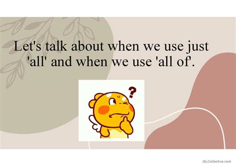 The use of all and all of gramma…: English ESL powerpoints