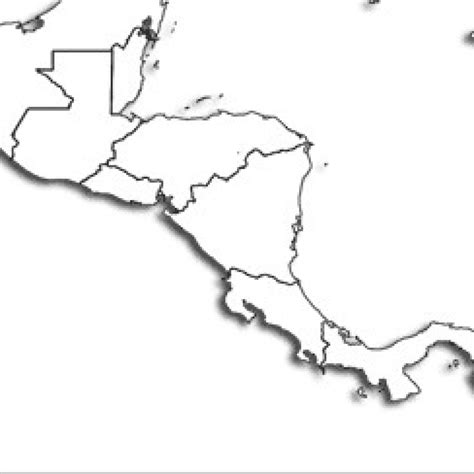 blank central america map with capitals
