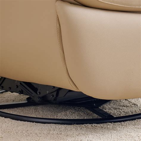 Buy Baskin Half Leather 1-Seater Swivel Electric Recliner - Beige from ...