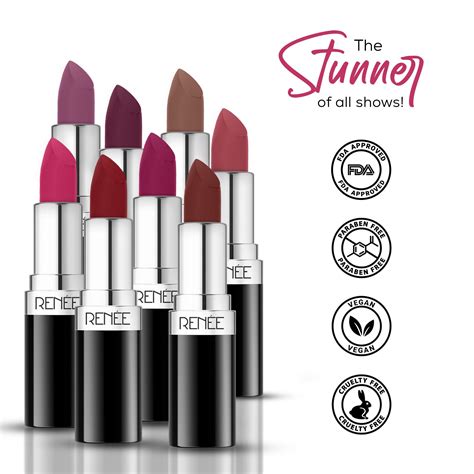 RENEE Stunner Matte Lipstick, 4gm