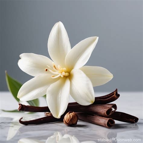 Vanilla Flowers Close-Up | Stable Diffusion Online