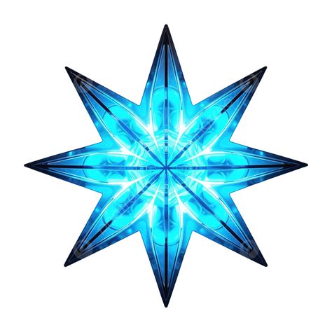 Six Point Glowing Neon Blue Star, Glowing, Neon, Star PNG Transparent ...