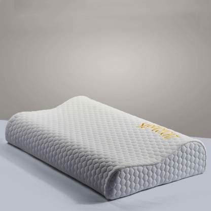 SleepyCat Contour Bamboo Fabric Memory Foam Solid Orthopaedic Pillow ...
