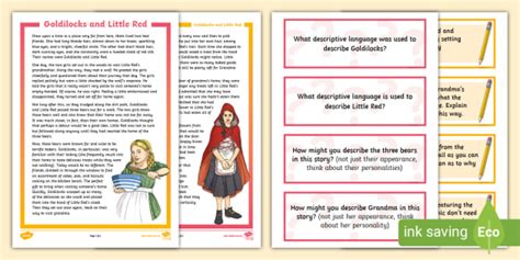 Fractured Fairytales Reading Centre Comprehension Activity