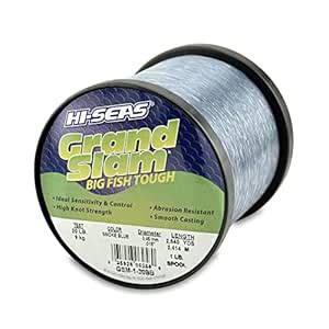 Hi-Seas Grand Slam Monofilament, 20 Pound Test, Smoke Blue, 1-Pound ...