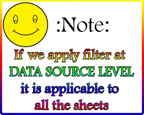 Filters - Data source level