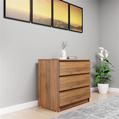 VIKI Matte Dresser With 3 Drawers, Chest Of 3 Drawers,Clothes Storage ...