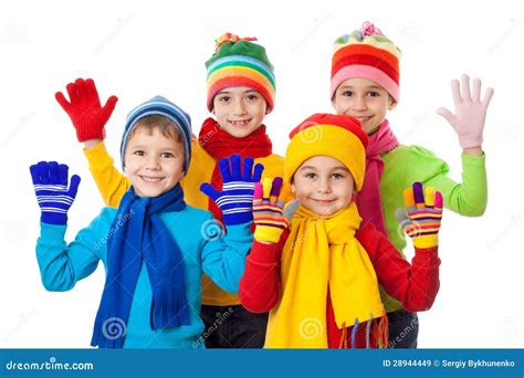 Group of Kids in Winter Clothes Stock Image - Image of clothes, holiday ...