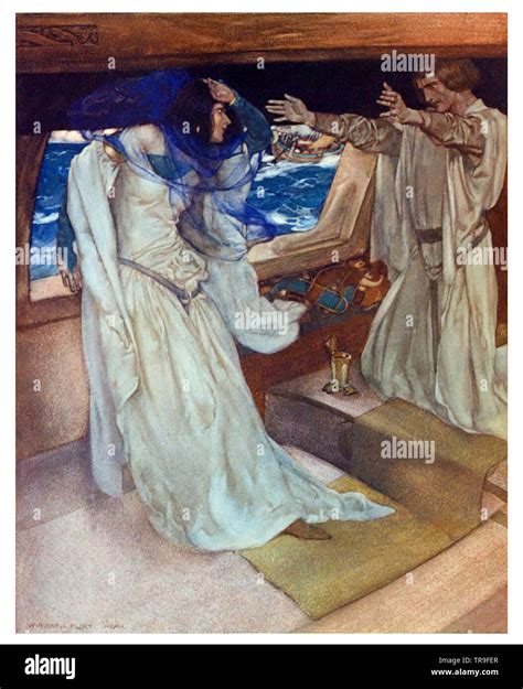 Le Morte D'arthur by William Russell Flint Stock Photo - Alamy