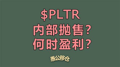 Palantir 内部抛售股票？公司何时盈利？ #PLTR #美股 #财报 - YouTube