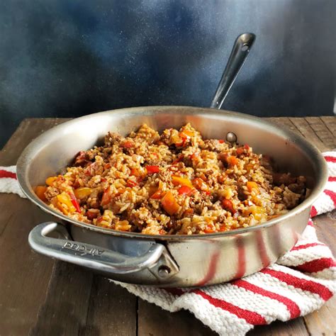 Stuffed Bell Pepper Skillet - Frugal Hausfrau