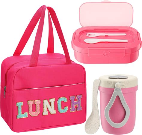 Amazon.com: Dandat Preppy Lunch Box for Women Girl Preppy Lunch Bag ...