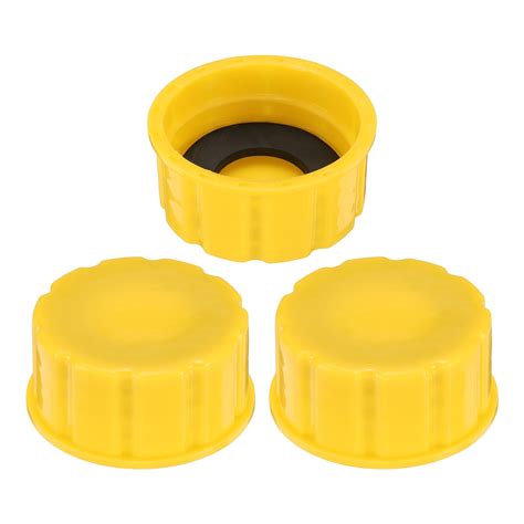 Uxcell 3pcs Gas Can Cap, Coarse Thread Gas Cap Replacement Gas Can Lid for Gasoline Gas, Yellow ...