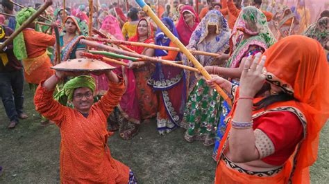 Photos of Mathura's famous 'Lathmar Holi' | The Times of India