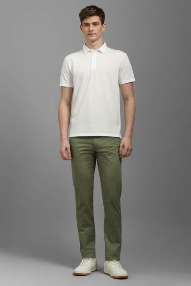 Buy Men Olive Super Slim Fit Solid Flat Front Casual Trousers Online ...