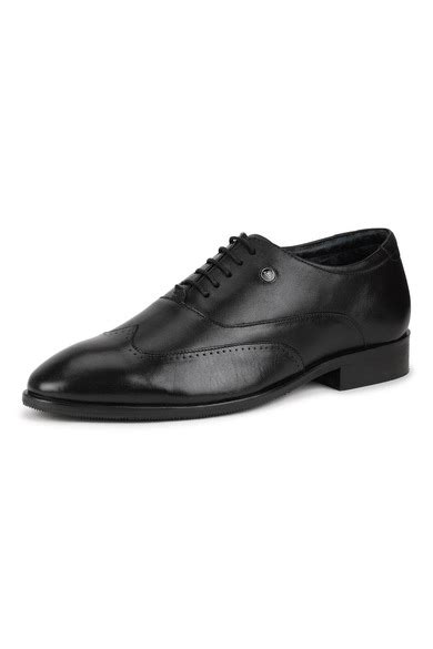 Buy Men Black Lace Up Shoes Online - 440612 | Van Heusen