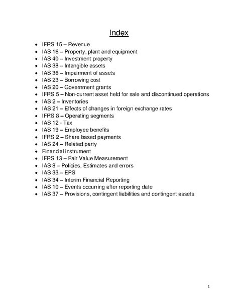 IAS/IFRS Summary: Key Concepts and Revenue Recognition Explained - Studocu