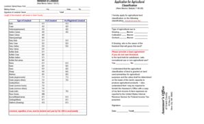 Fillable Online Application for Agricultural Classification - Grant ...