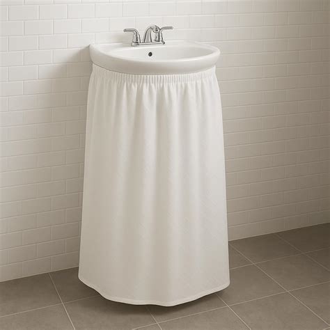 Snapklik.com : Diamond Stitch Fabric Bathroom Sink Skirt Utility Sink ...