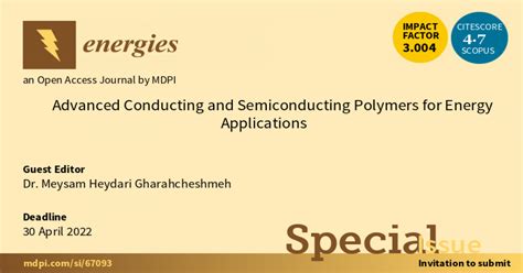 Energies | Special Issue : Advanced Conducting and Semiconducting ...