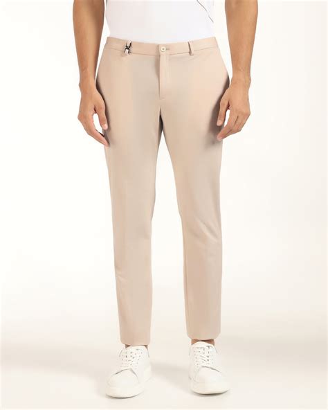 Buy Explorer TechPro Cream Slim Fit Trousers Online India