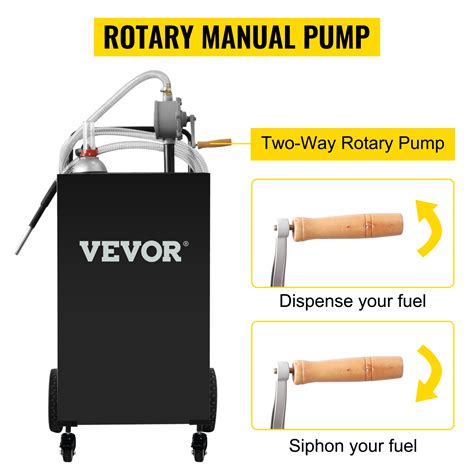 VEVOR Fuel Caddy, 30 Gallon, Gas Storage Tank & 4 Wheels, with Manuel ...