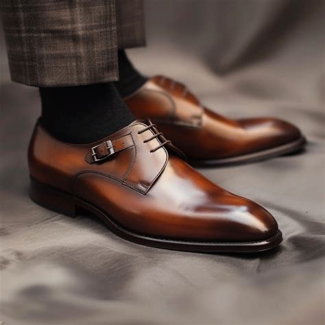 Tan Leather Desert Dapper Derby Oxford Shoes - Summer 2024 Collection ...