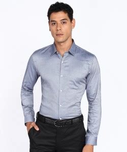 PETER ENGLAND Men Self Design Formal Blue Shirt - Buy PETER ENGLAND Men ...
