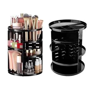 FHA BEE 360 Degree Rotating Makeup Organizer Stand | Vanity, Bathroom ...