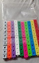 Buy StepsToDo Pack 100 Unifix Cubes in 10 Colours. Math Teaching Aid ...