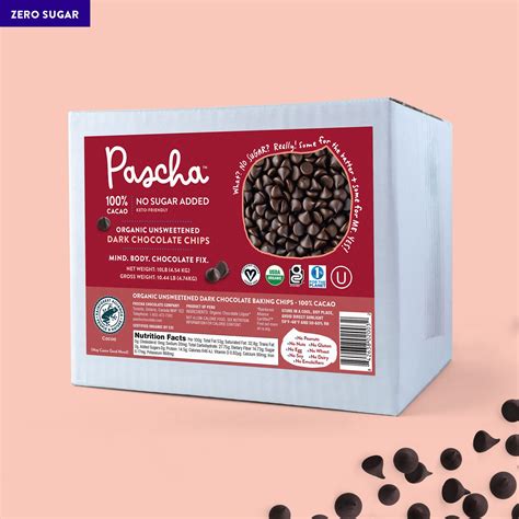 Bulk Keto Baking Chips (10 lbs) - 100% Cacao Organic Vegan Unsweetened ...