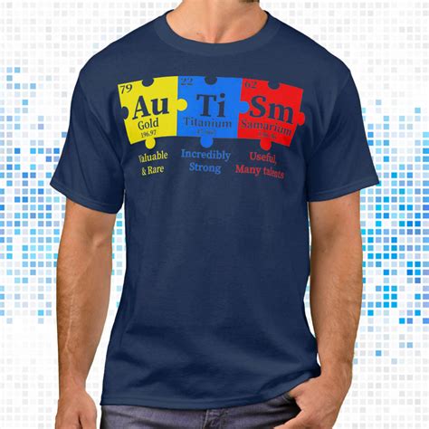 Autism Awareness Puzzle Chemical Element T Shirt For Unisex - TheKingShirts