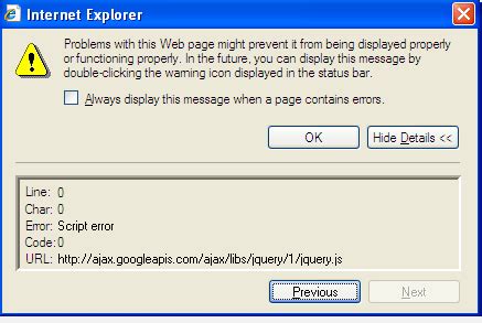 Image result for HTML Script Error