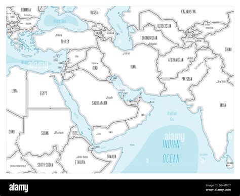 Printable Map Of Middle East Map Of Middle East Countries Powerpoint