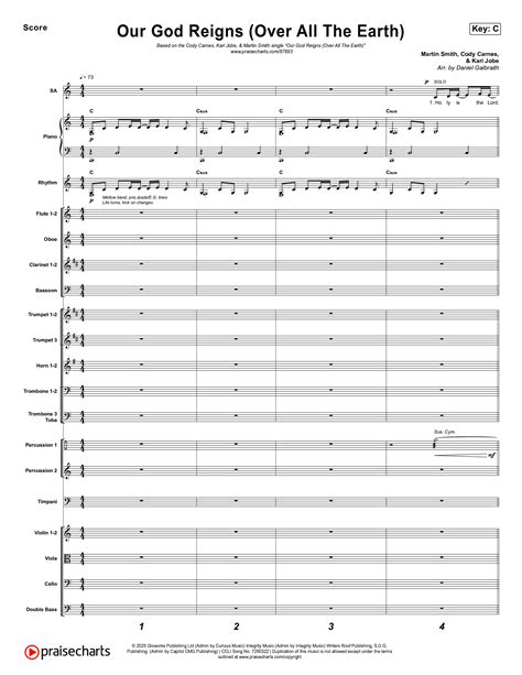 Our God Reigns (Over All The Earth) (Live) Orchestration (Martin Smith ...