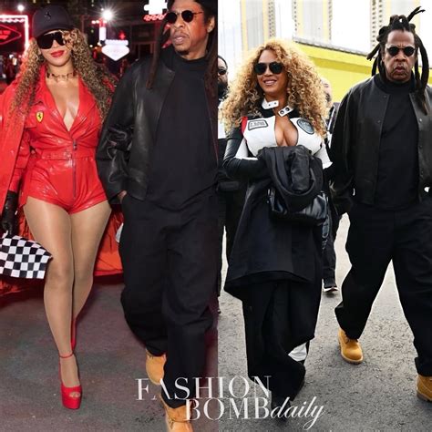 Beyonce and Jay-Z Attend Formula 1 Las Vegas Grand Prix in Ferrari Red Leather and Racing ...