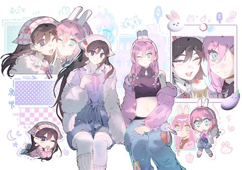 aubrey, mari, something, forest bunny, and forest bunny? (omori) drawn ...