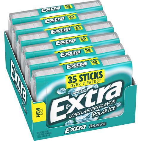 Extra Polar Ice Sugar Free Gum Back To School Chewing Gum - 6 Pack ...