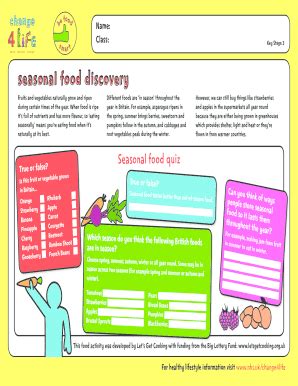 Fillable Online Seasonal food discovery Fax Email Print - pdfFiller
