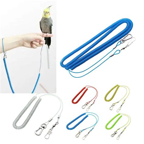 HAPPY PET TAILS 3 Meter Bird Flying Rope Flexible Bird Leash with Leg ...