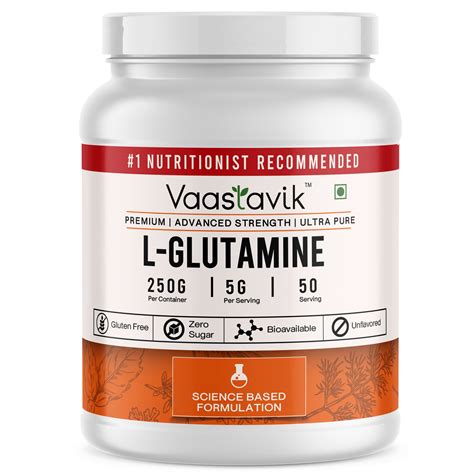 L Glutamine Powder Unflavoured 250 gm – Vaastavik