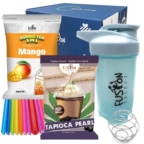 Fusion Select DIY Bubble Tea Kit Mango Flavored | Ubuy India