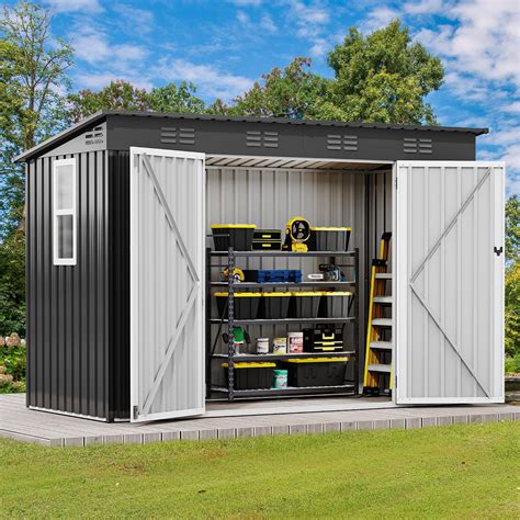 DWVO 9.1x4.2ft Metal Outdoor Storage Shed with India | Ubuy