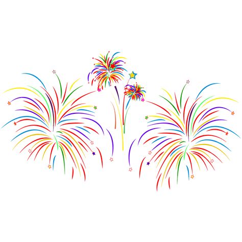 Red Fireworks Exploding Clip Art