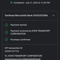 Tamil Nadu State Transport Corporation [TNSTC] — Failed transaction ...